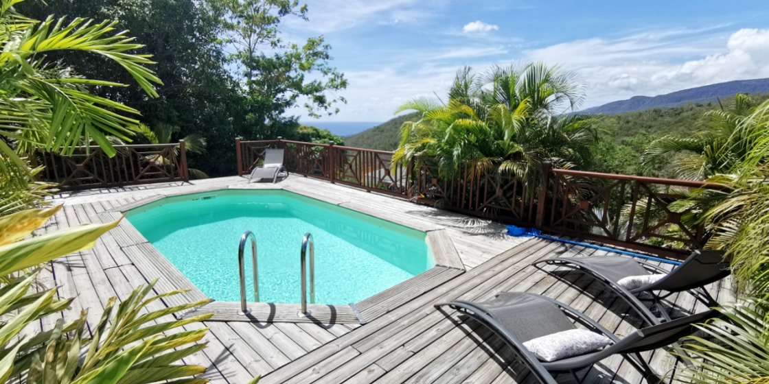 Location Villa à Bouillante en Guadeloupe - Ref : G072A